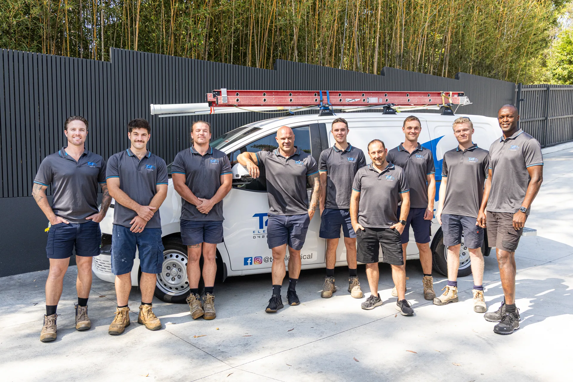 The Air Conditioning Miami team with a service van